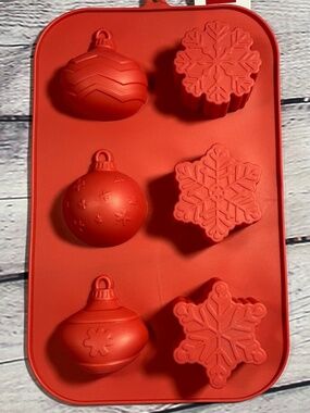 STIR Silicone Shaped Treat Mold Cake Snowflakes Christmas Ornament NEW